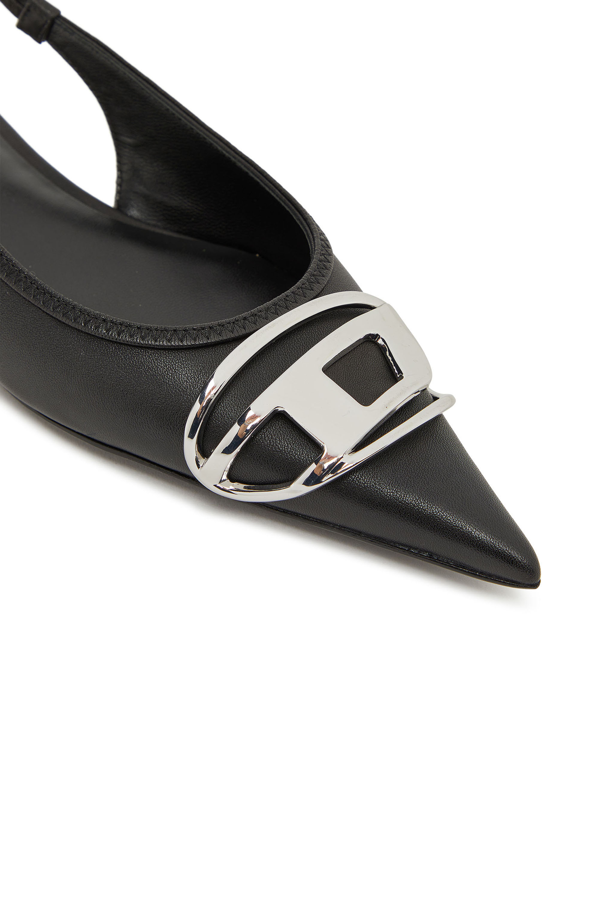 Diesel - D-VENUS SB BAL, D-Venus-Chaussures plates à brides en cuir nappa Femme in Noir - 4