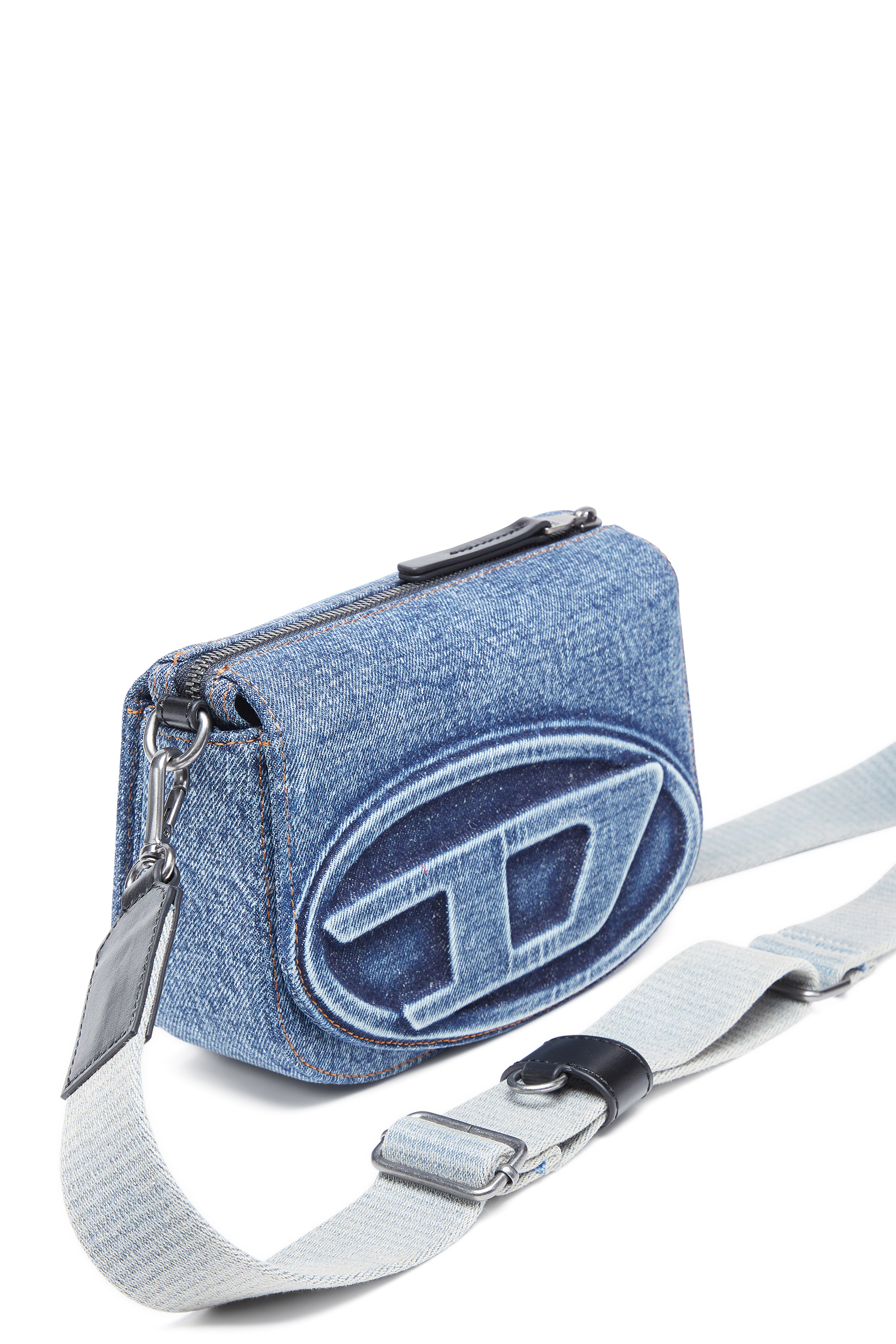 Diesel - 1DR CAMERA BAG, 1DR Camera Bag-Sac caméra en denim solarisé Mixte in Bleu - 4